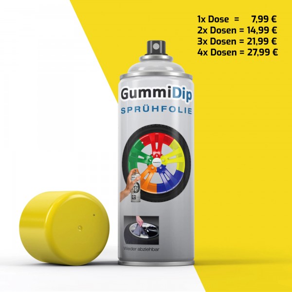 Gummi Dip Sprühfolie - Gelb matt - Spray