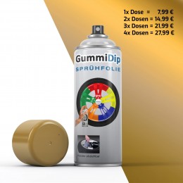 Gummi Dip Sprühfolie - Gold Metallic matt - Effekt Spray