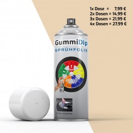 Gummi Dip Sprühfolie - hellelfenbein matt - Spray