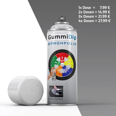 Gummi Dip Sprühfolie - Silber-Metallic matt - Effekt Spray