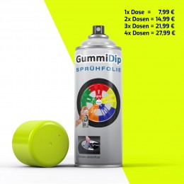 Gummi Dip Sprühfolie - Neon-Gelb matt - Blaze Spray 