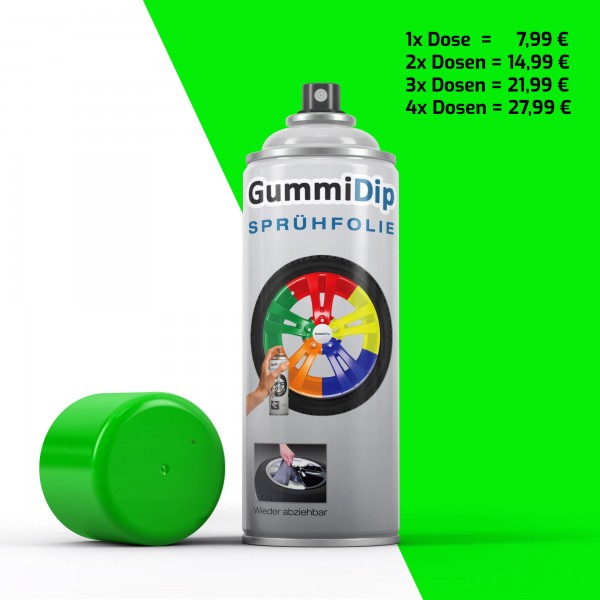 Gummi Dip Sprühfolie - Neon-Grün matt - Blaze Spray