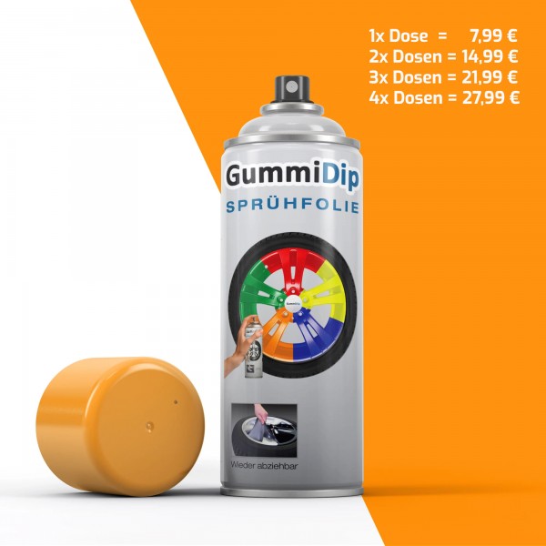 Gummi Dip Sprühfolie - Neon-Orange matt - Blaze Spray