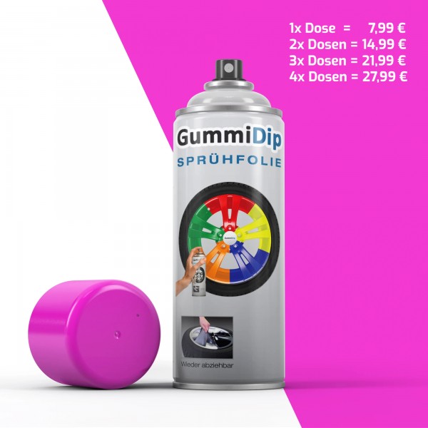 Gummi Dip Sprühfolie - Neon-Pink matt - Blaze Spray