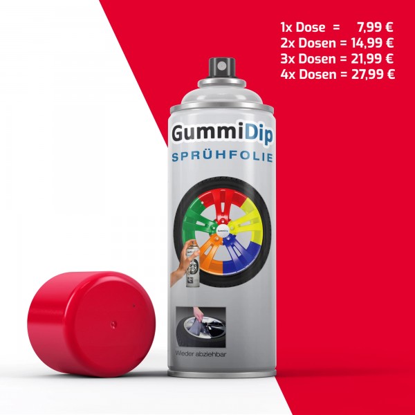 Gummi Dip Sprühfolie - Neon-Rot matt - Blaze Spray