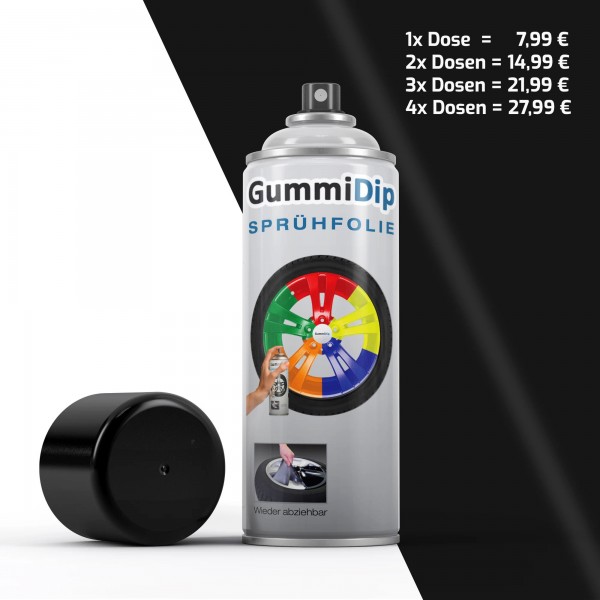 Gummi Dip Sprühfolie - schwarz glänzend - Spray  