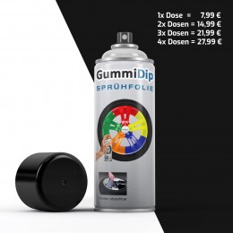 Gummi Dip Sprühfolie - schwarz matt - Spray  