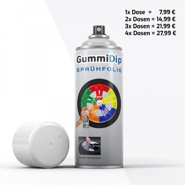 Gummi Dip Sprühfolie - weiss matt - Spray  