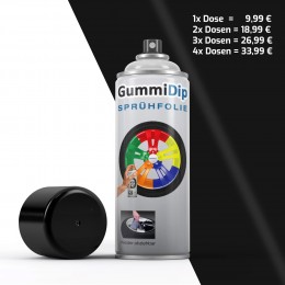 Gummi Dip Sprühfolie - schwarz glänzend - Spray  